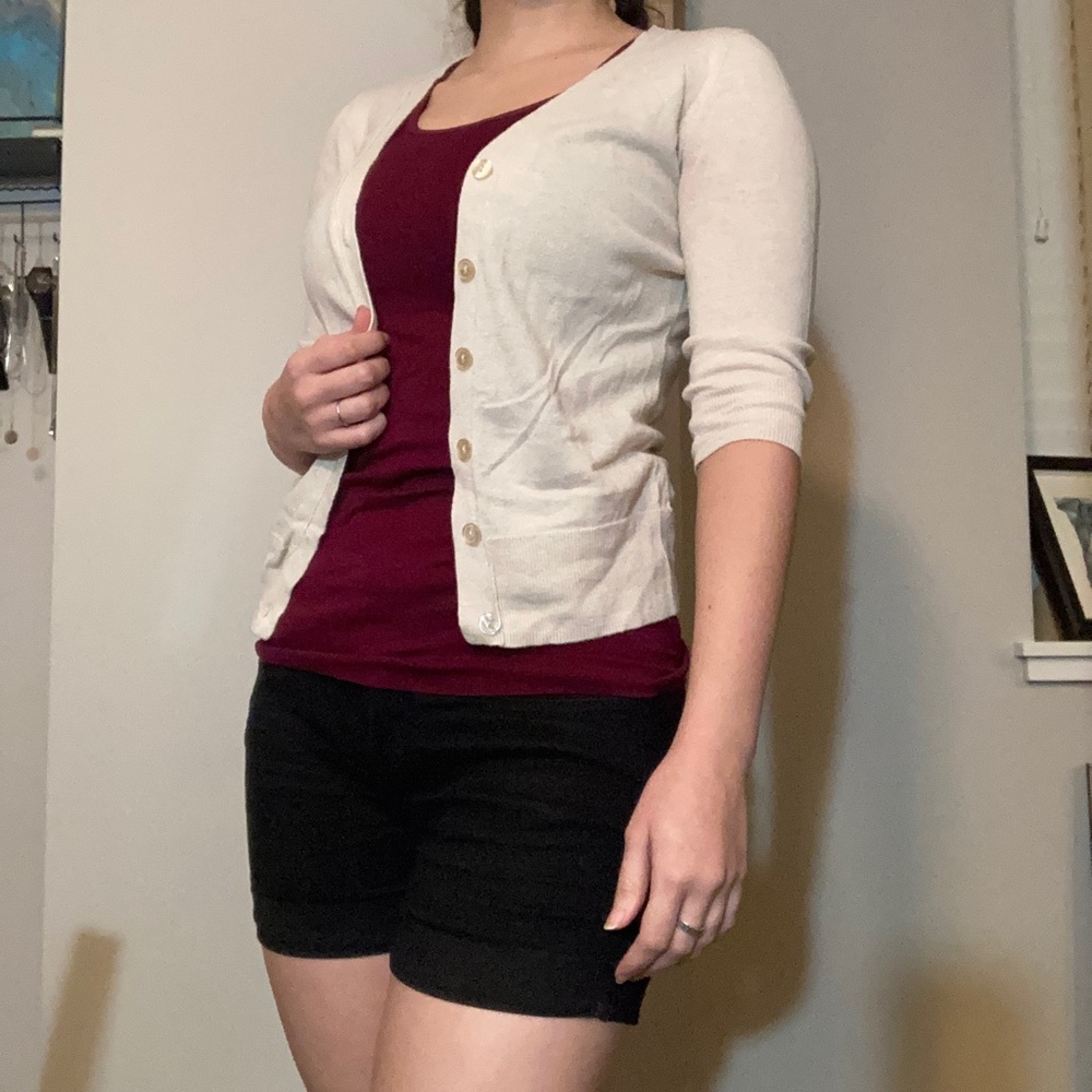 Beige/tan/cream cardigan, sweater